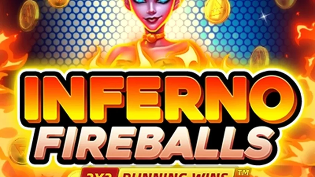 Tampilan visual mesin slot Inferno Fireballs dengan nuansa api dan simbol klasik
