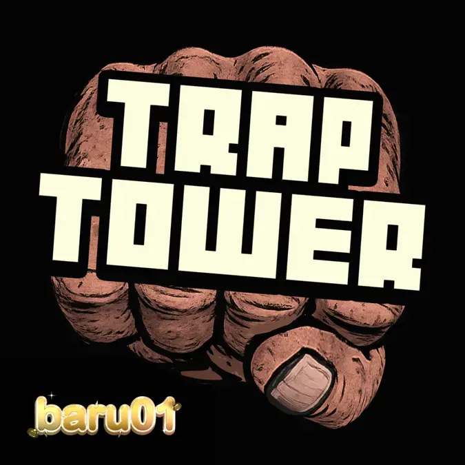 Tampilan visual slot Trap Tower dengan tema urban dan karakter hewan